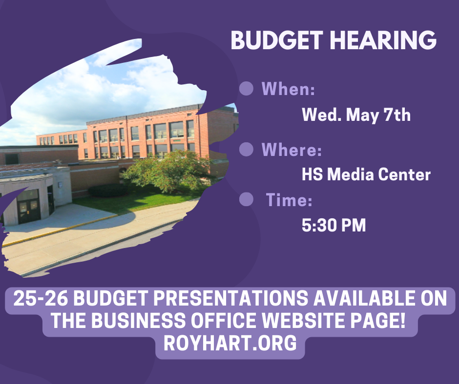 Budget Hearing Notice May 7, 2025